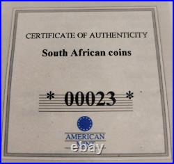 2017 Silver Krugerrand Anniv. & 1951-53 Five Schilling Springbok Set Coa #23 OGP