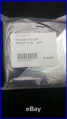 2017 Silver PROOF Krugerrand 1 oz coin In Sealed Box and COA