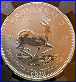 2017 Silver South Africa KRUGERRAND NGC SP69 signed by TUMI TSEHLO FDOP