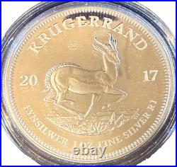 2017 Silver South Africa Proof Krugerrand 1 Oz Coin Box Coa