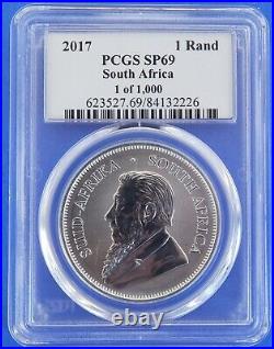 2017 South Africa 1 Rand 1oz Proof Silver Krugerrand Coin PCGS SP69 1 Of 1000