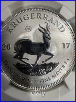 2017 South Africa 1 Rand 50th Anniversary Krugerrand 1oz. 999 Fine Silver 0476
