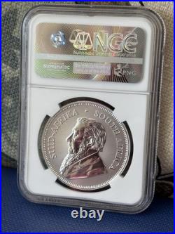 2017 South Africa 1 Rand Krugerrand 50th Ann 50 Privy NGC SP70 RP. 999 Silver