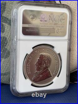 2017 South Africa 1 Rand Krugerrand 50th Ann 50 Privy NGC SP70 RP. 999 Silver