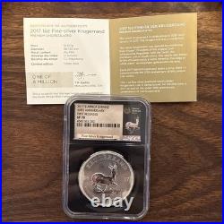 2017 South Africa 1 Rand Silver 50th Anniv. Krugerrand NGC SP-70 Early Release