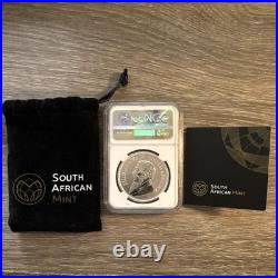 2017 South Africa 1 Rand Silver Krugerrand 50th Anniversary NGC Gem Specimen 2017 South Africa 1 Rand Silver Krugerrand 50th Anniversary NGC Gem Specimen