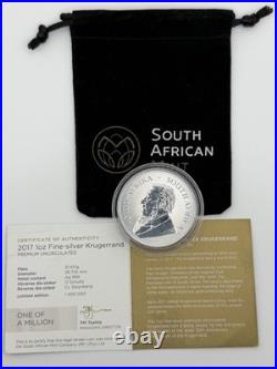 2017 South Africa 1 oz Silver Krugerrand Coin with Certificate of Authenticity