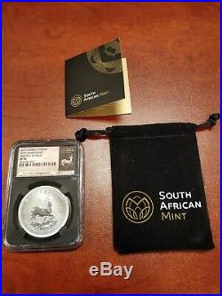 2017 South Africa 1 oz Silver Krugerrand First Day Issue NGC SP70
