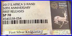 2017 South Africa 1 oz Silver Krugerrand First Release 50th anniversary edition