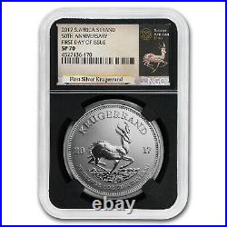 2017 South Africa 1 oz Silver Krugerrand NGC SP70 First Day SKU#171372