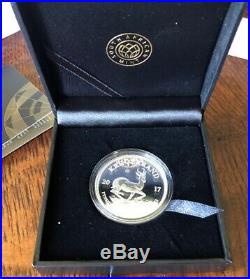 2017 South Africa 1oz Fine Silver Krugerrand Proof Coin WITH ORIGINAL BOX & COA