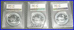 2017 South Africa 1oz Silver Krugerrands Proof PCGS PR69DCAM (3)