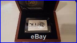 2017 South Africa 3 Oz Silver 50th Anniv of The Krugerrand Coin & Bar Set in Box
