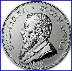 2017 South Africa 3 oz Silver 50th Anniv Krugerrand Coin & Bar Set WithCOA & CASE