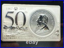 2017 South Africa 3oz Silver 50th Anniversary Krugerrand Silver Bar & Coin Set