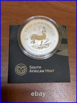 2017 South Africa 50th Anniversary Krugerrand 1 oz Silver Bullion withCOA