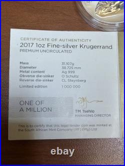 2017 South Africa 50th Anniversary Krugerrand 1 oz Silver Bullion withCOA 2017 South Africa 50th Anniversary Krugerrand 1 oz Silver Bullion withCOA