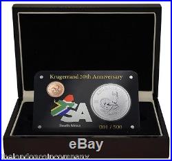 2017 South Africa 50th Anniversary Krugerrand Gold Silver 2 Coin Set Box Coa