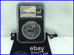 2017 South Africa 50th Anniversary Krugerrand Silver 1oz coin FR NGC-SP 70 withCOA