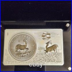 2017 South Africa 50th Anniversary Silver Kangaroo 3oz Silver Coin & Bar Set
