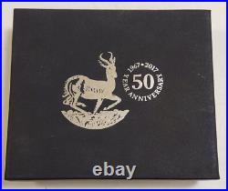 2017 South Africa 50th Anniversary Silver Kangaroo 3oz Silver Coin & Bar Set