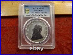 2017 South Africa 50th Anniversary Silver Krugerrand PCGS Graded MS69
