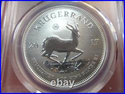2017 South Africa 50th Anniversary Silver Krugerrand PCGS Graded MS69