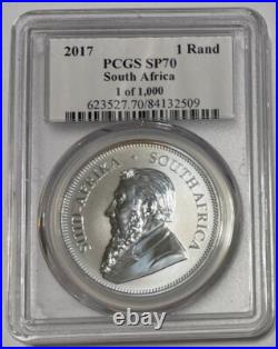 2017 South Africa 50th Anniversary Silver Krugerrand PCGS SP70 1 of 1,000