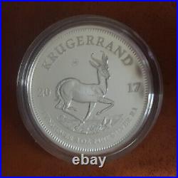 2017 South Africa 50th Anv Silver Krugerrand Proof 1oz Coin COA #3853/15,000