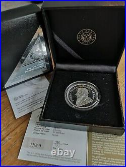 2017 South Africa Fine Silver Proof Krugerrand Coin Boxed Certificate