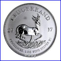 2017 South Africa Krugerrand 1 oz 1 Rand Coin. 999 Silver 50th Anniversary