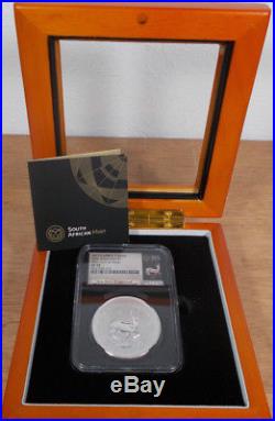 2017 South Africa Krugerrand 1oz Silver NGC SP70 50th Aniv First Day of Issue