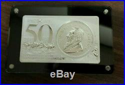 2017 South Africa Krugerrand 3 Oz Fine Silver 50th Anniversary Coin & Bar Set