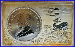 2017 South Africa Krugerrand 50th Anniversary 3 oz Silver Coin-Bar #0079