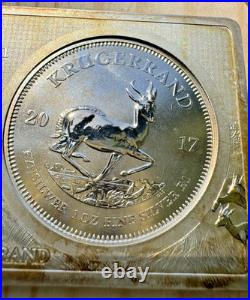 2017 South Africa Krugerrand 50th Anniversary 3 oz Silver Coin-Bar #0079