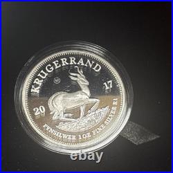 2017 South Africa Krugerrand Proof 1 Oz Silver 50th Privy Box & COA OGP