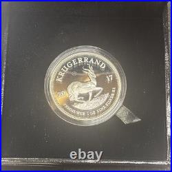 2017 South Africa Krugerrand Proof 1 Oz Silver 50th Privy Box & COA OGP