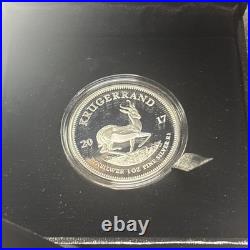 2017 South Africa Krugerrand Proof 1 Oz Silver 50th Privy Box & COA OGP
