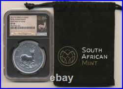 2017 South Africa One Troy Ounce Silver Krugerrand 50th Anniversary Ngc Sp70