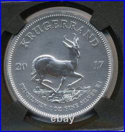 2017 South Africa One Troy Ounce Silver Krugerrand 50th Anniversary Ngc Sp70