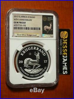 2017 South Africa Proof Silver Krugerrand Ngc Gem Proof 50th Anniversary