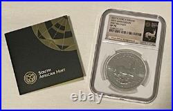 2017 South Africa Silver Krugerrand First Releases NGC SP70 50th Anniversary COA