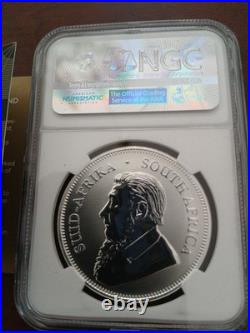 2017 South Africa Silver Krugerrand First Releases NGC SP70 50th Anniversary COA