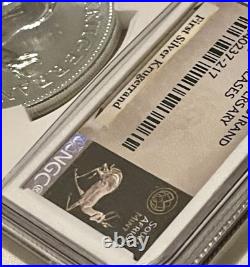 2017 South Africa Silver Krugerrand First Releases NGC SP70 50th Anniversary COA