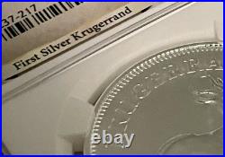 2017 South Africa Silver Krugerrand First Releases NGC SP70 50th Anniversary COA