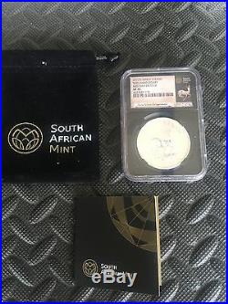 2017 South Africa Silver Krugerrand Ngc Sp70 First Day Issue 50th Anniversary