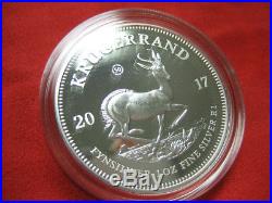 2017 South Africa Silver Krugerrand PROOF Box & COA FREE SHIPPING! #10019