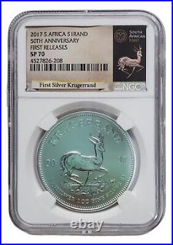 2017 South Africa Silver Rand 50th Anniversary PF70 Ultra Cameo PM0061