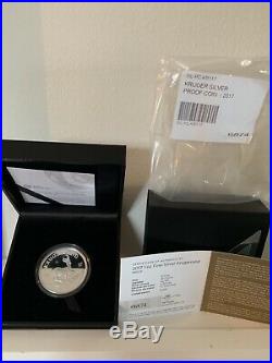 2017 South African Anniversary Krugerrand Fine Silver 1oz Coin Boxed With COA