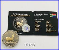 2018 1 oz. 999 South African Krugerrand Ruthenium & Gold Gilded Empire Edition